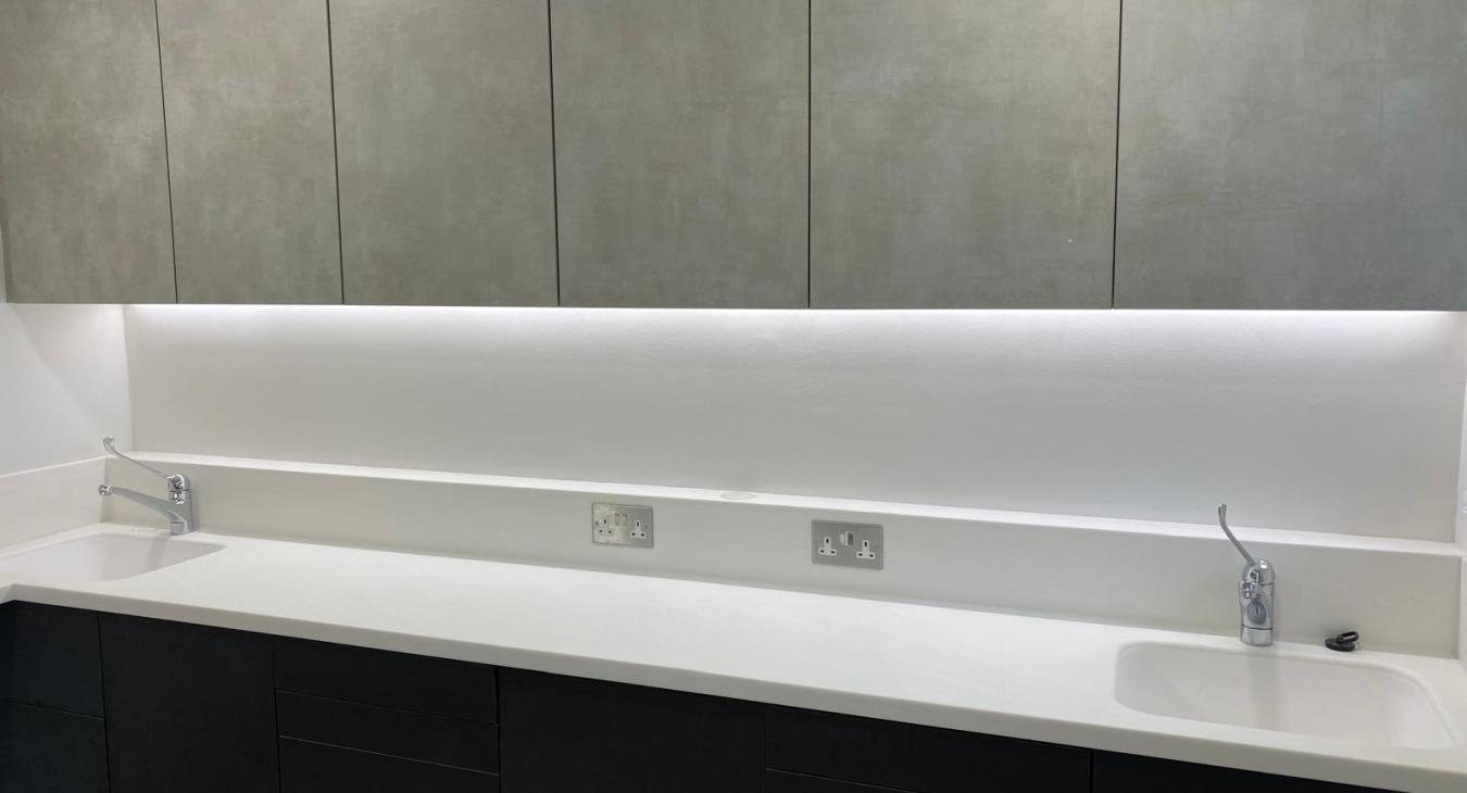Installation of under cupboard lighting